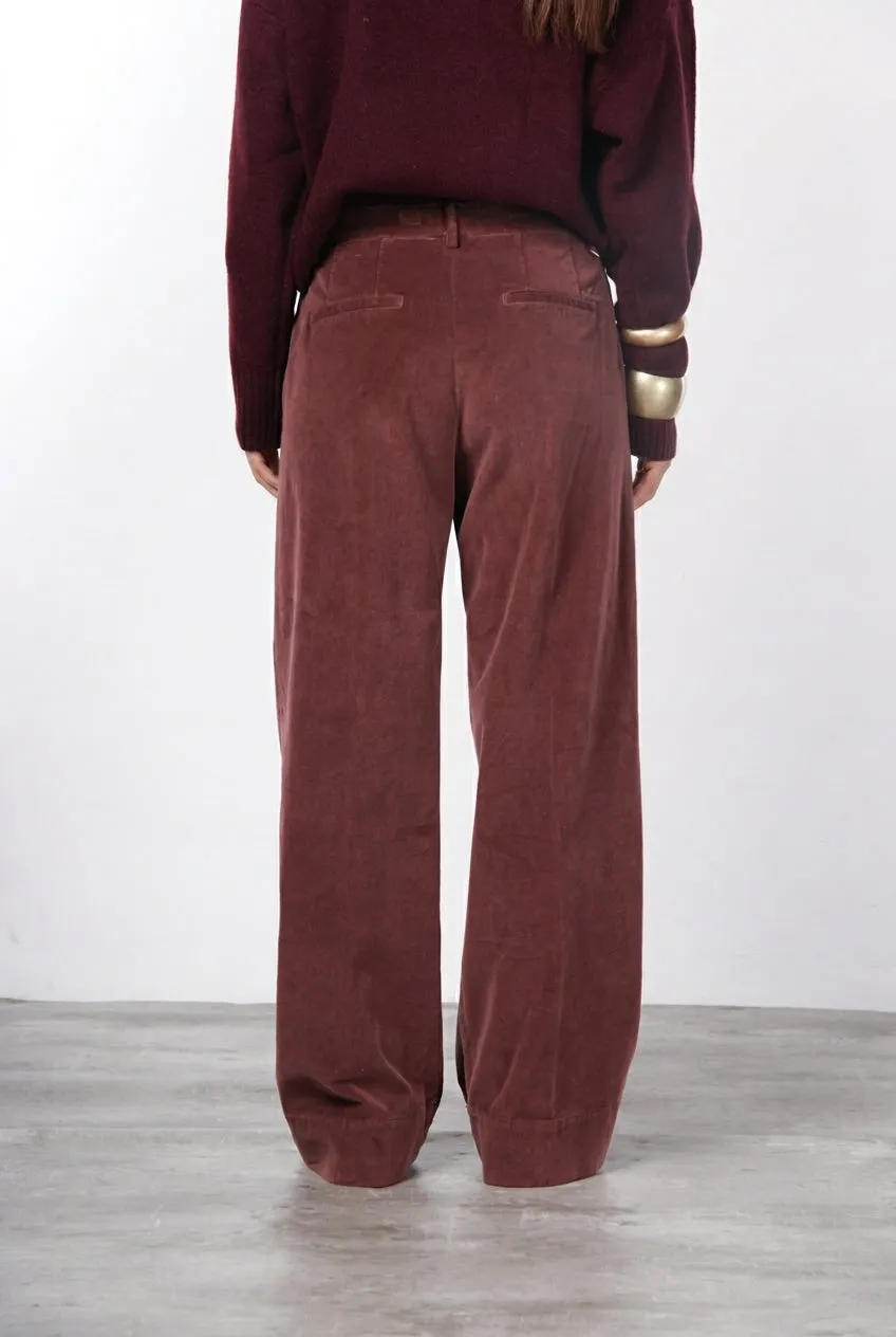 Mason's New York Studio chino donna velluto bordeaux