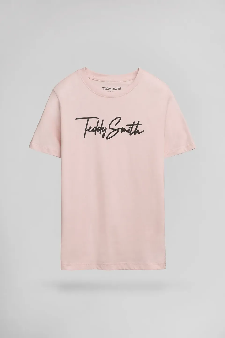 Teddy Smith T-Evan MC JR T-Shirt Rosa Pastel Cotone