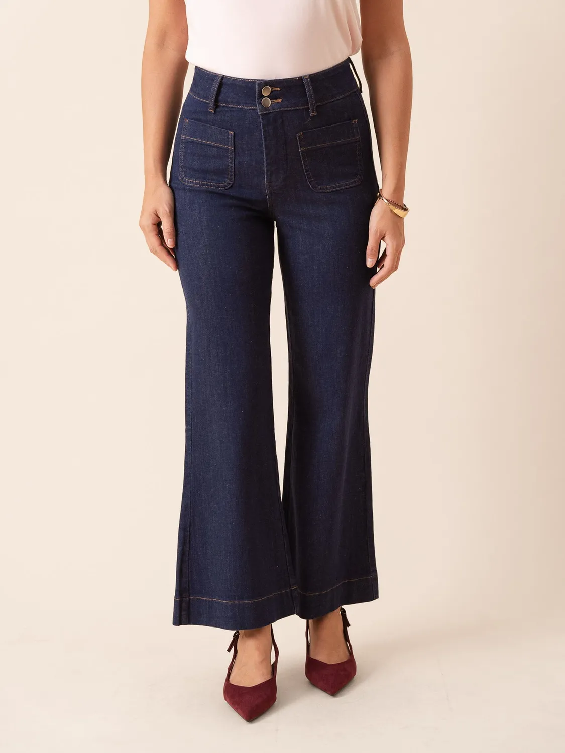 Oraije Elenette jeans flare grezzo