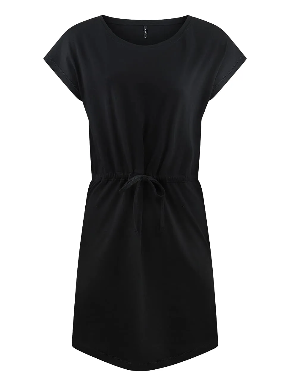 Only Onlmay Vestito Donna L Nero Giallo Corto Cotone