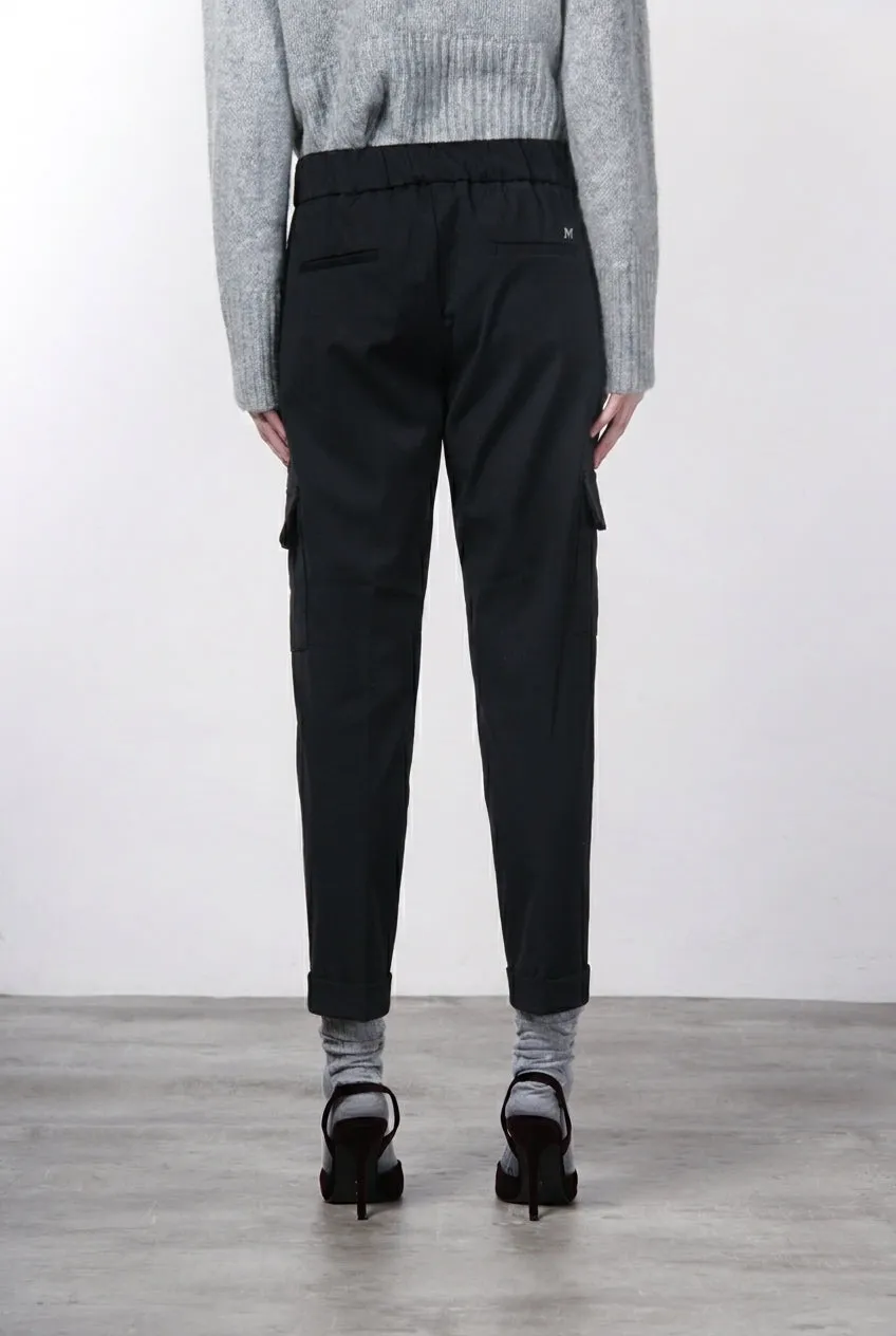 Mason's Chile Jogger pantalone donna nero lana relaxed