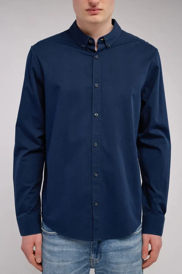Teddy Smith C-Volt 2 ML camicia uomo blu navy total