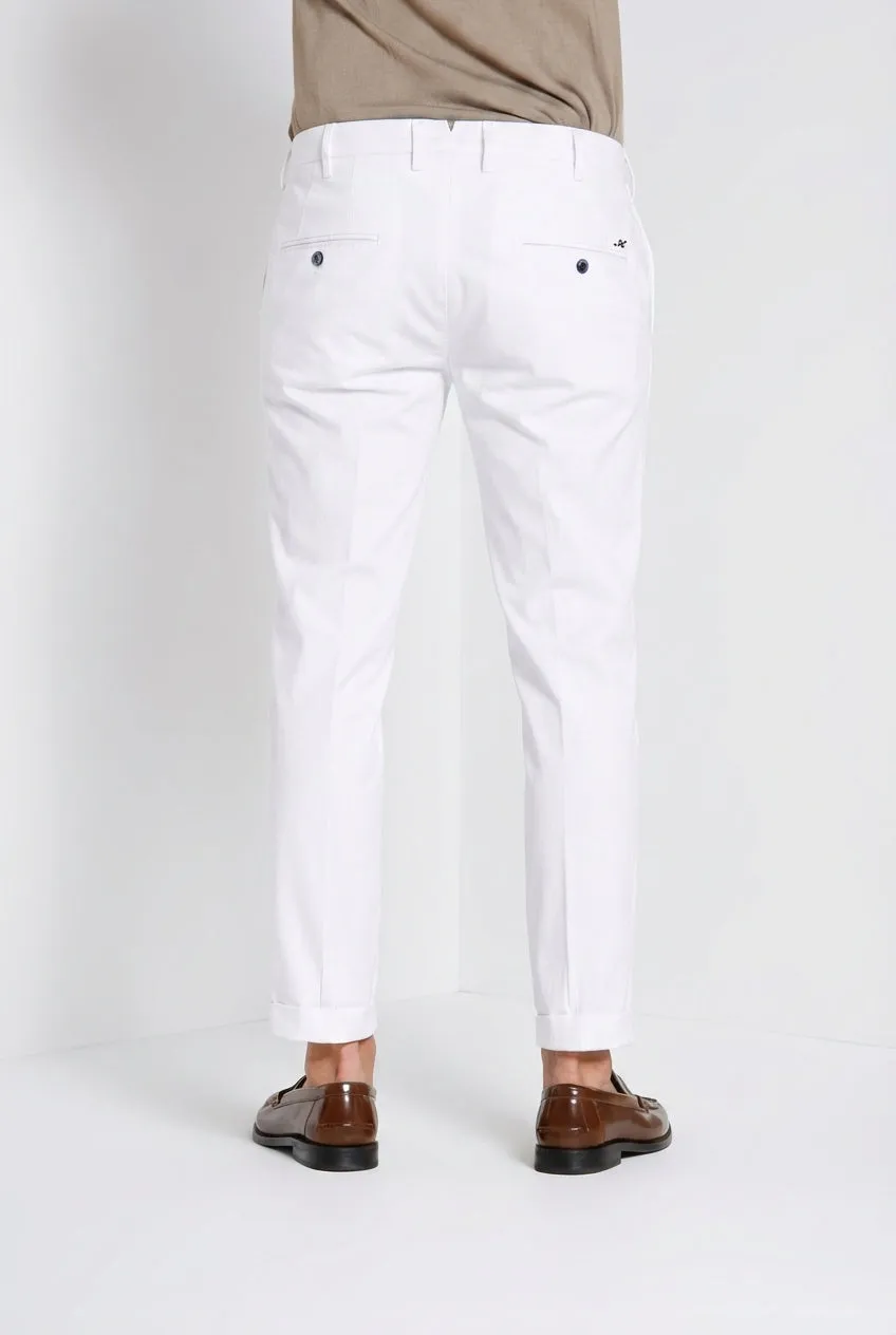 Mason's New York pantalone chino uomo bianco regular