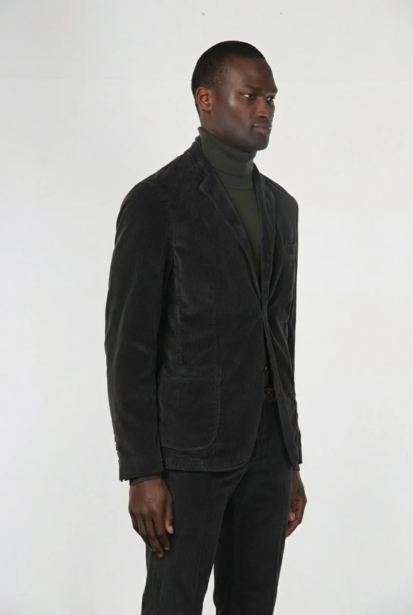 Mason's Tiziano blazer uomo marrone velluto regular