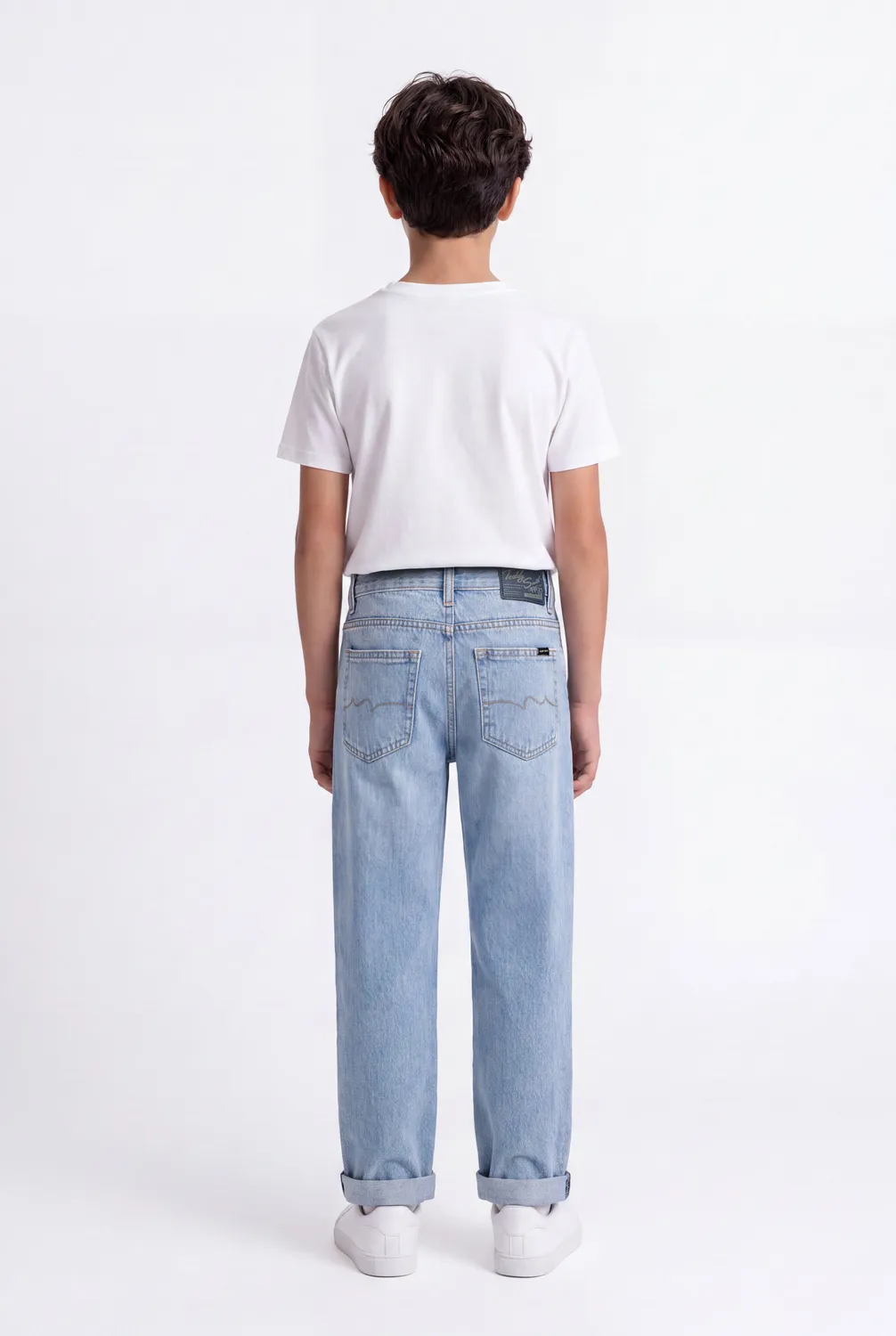 Teddy Smith Dad Pant JR jeans bambino indigo chiaro cotone