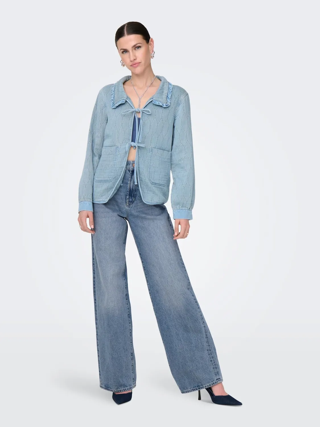 ONLY Onlhope Wide Leg jeans donna vita alta