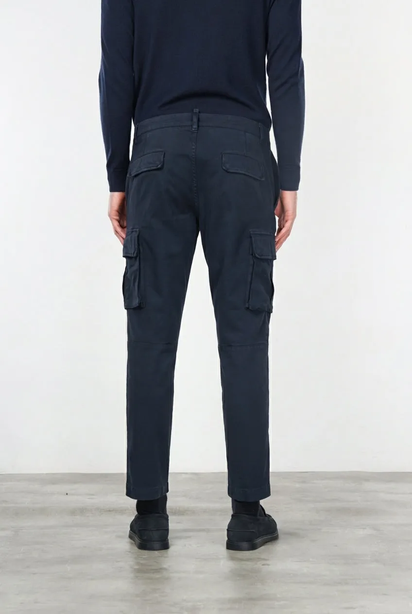Mason's Chile pantalone cargo blu navy regular fit
