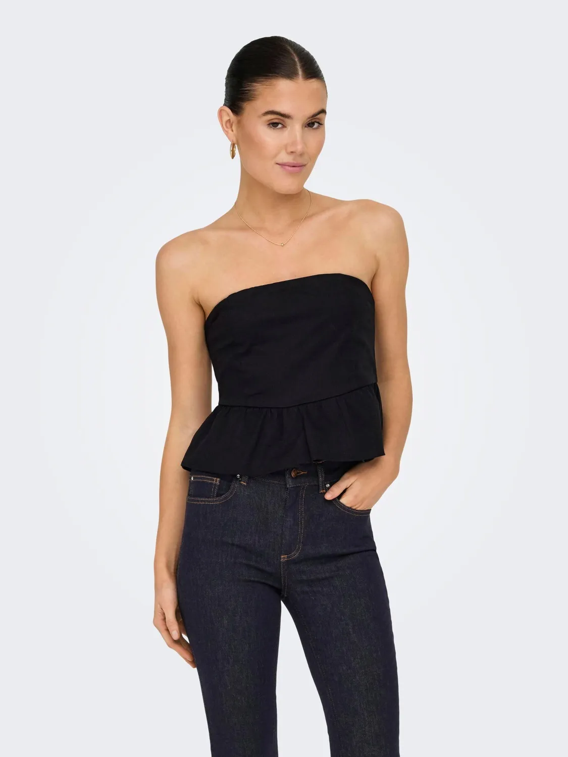 ONLY Lowa top a tubo donna nero