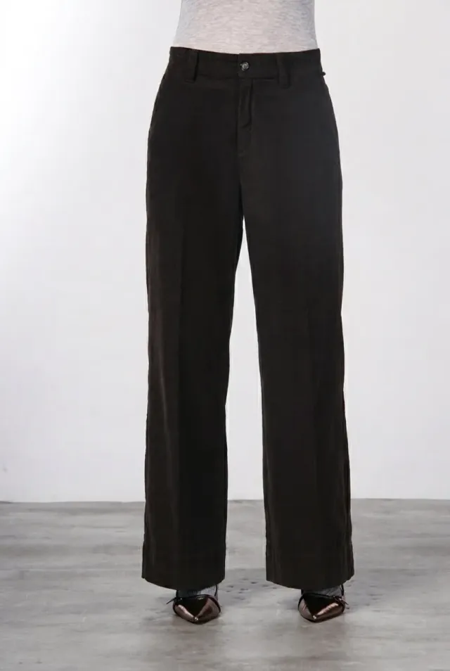 Mason's New York Wide pantalone chino donna marrone velluto
