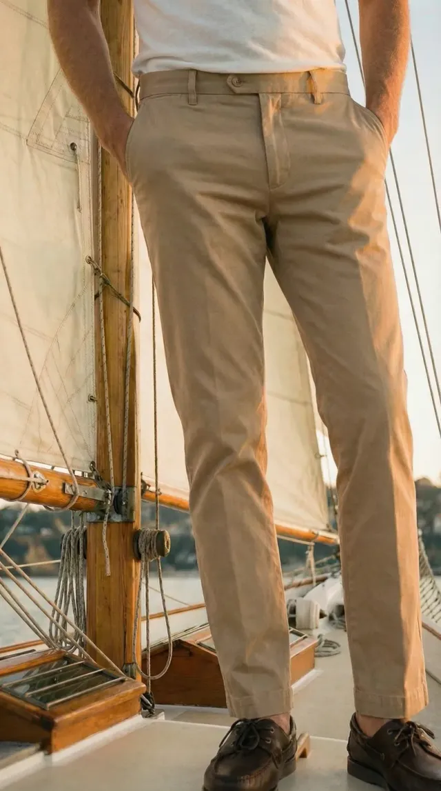 Mason's New York chino uomo gabardina beige medio regular