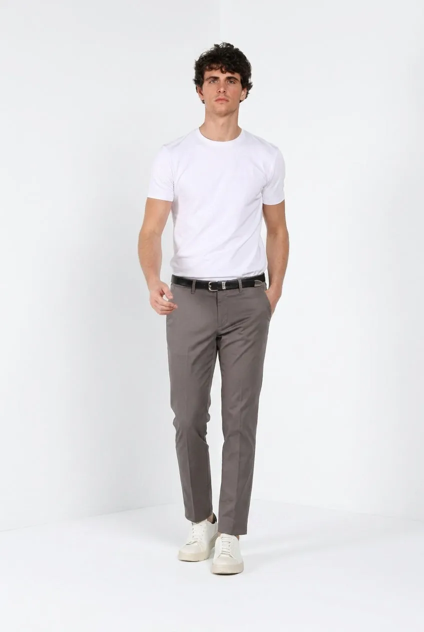 Mason's Torino Travel Chino Uomo Slim Grigio Scuro Stretch