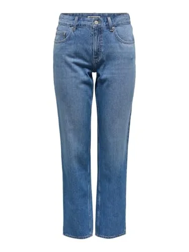 Only Onllumi Mom Jeans Donna 34L Blu Denim Medio