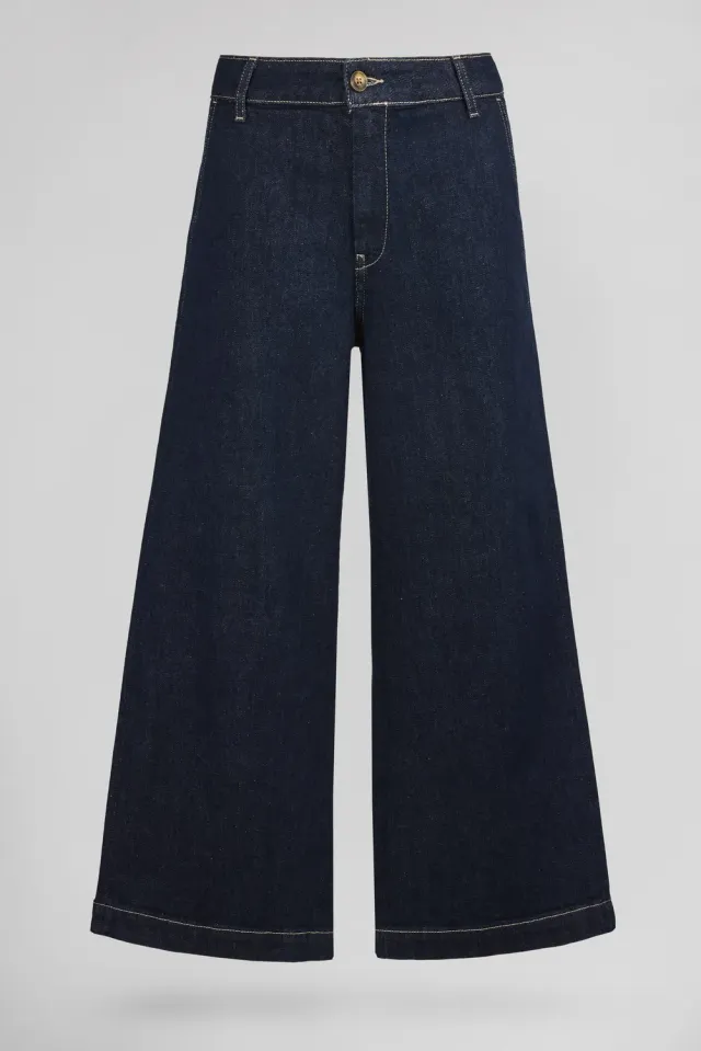 Teddy Smith P-LOUISA CROPPE jeans larghi dark blue