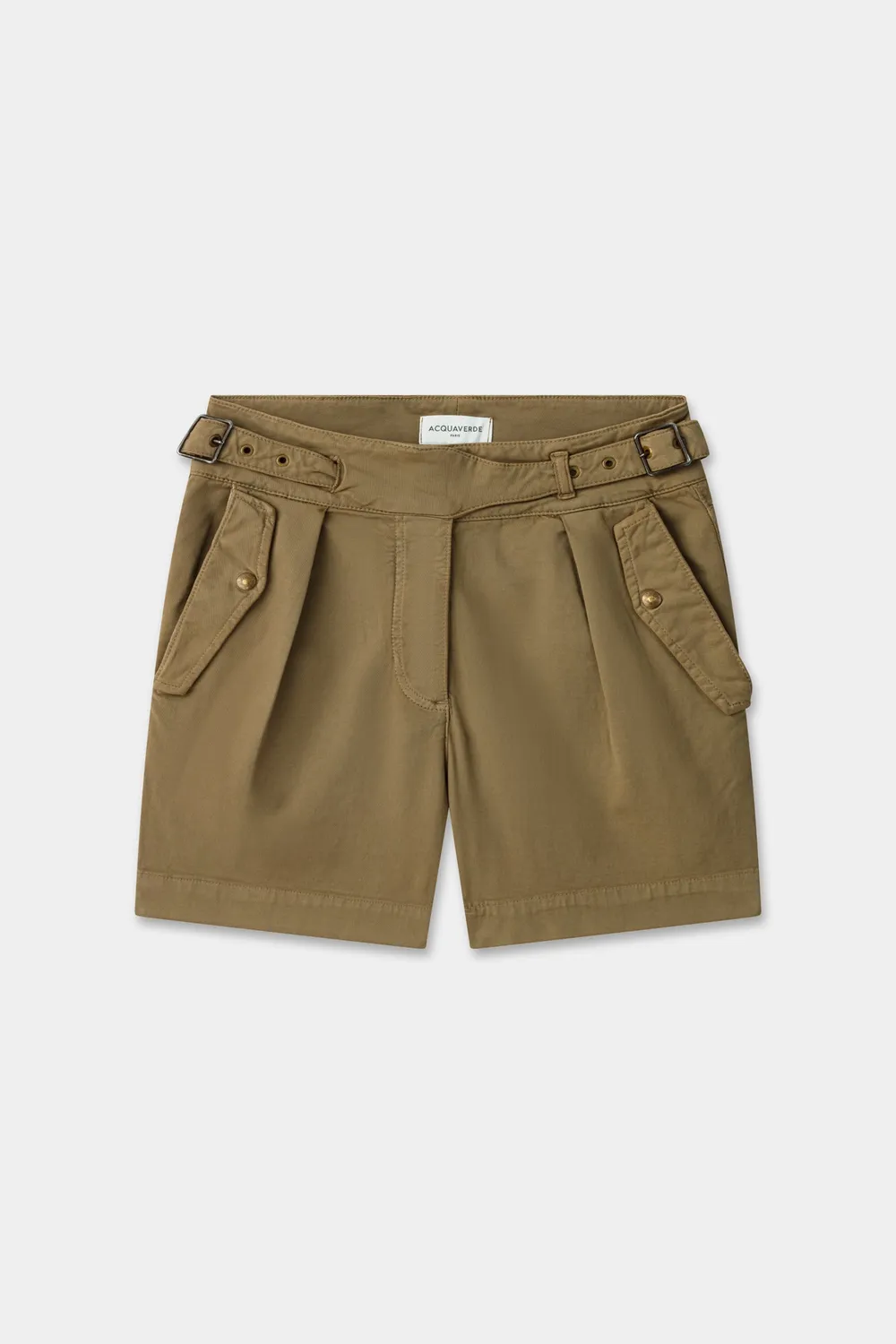 Acquaverde Perth shorts verde militare vita alta
