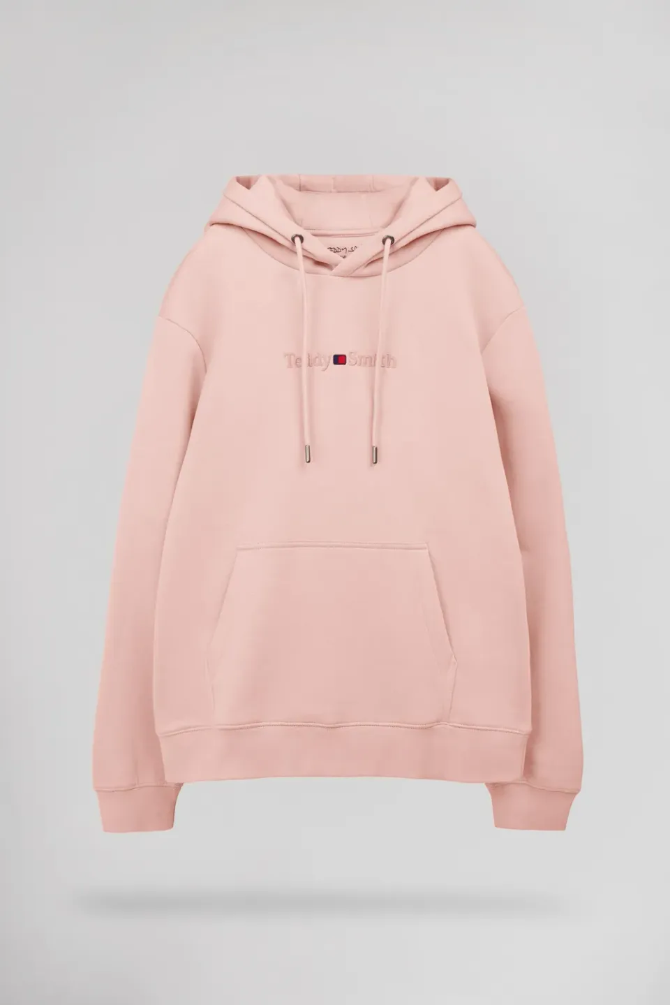 Teddy Smith S-Jim Hoody felpa cappuccio uomo rosa pastello