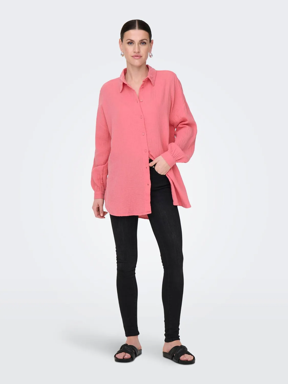 ONLY Onlthyra Camicia Donna Sun Kissed Coral viscosa