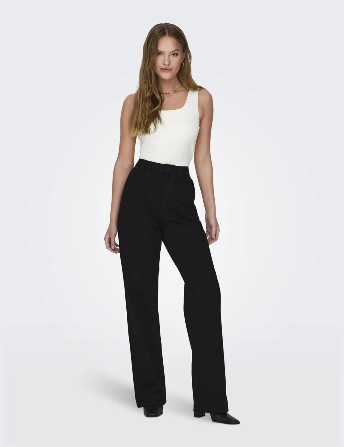 ONLY Onlea top donna canotta scollata tinta unita