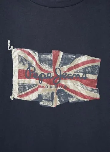 Pepe Jeans Union Jack Tee t-shirt bambino bandiera corta