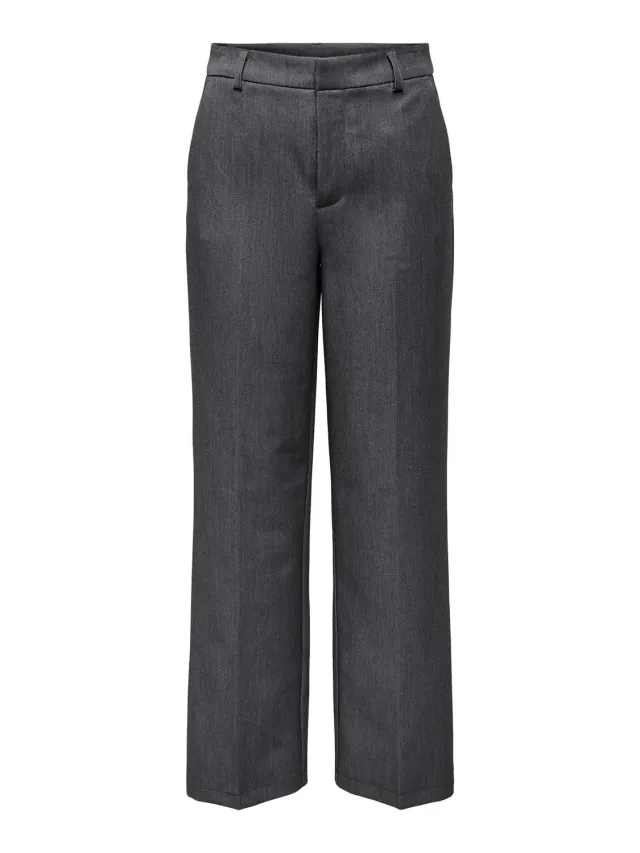 ONLY Onlhattie Pantaloni Larghi Vita Alta Grigio 34/32