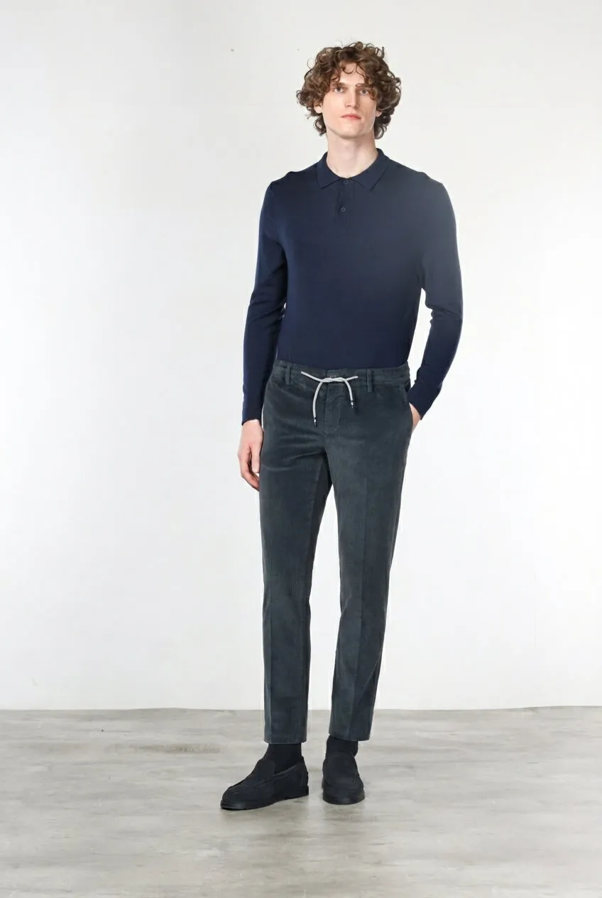 Mason's Milano Jogger Chino Uomo Grigio Scuro Extra Slim