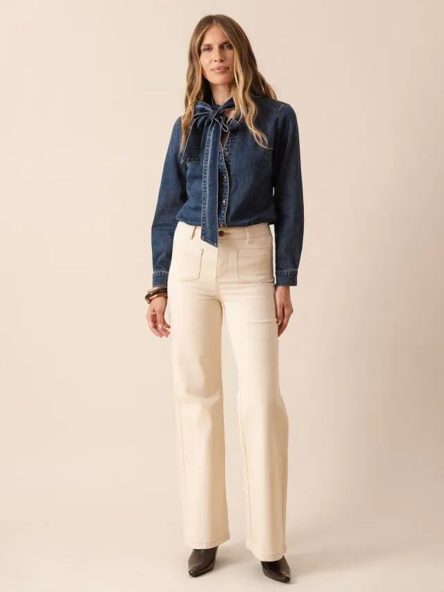 Oraije Gaspard jeans wide beige naturale