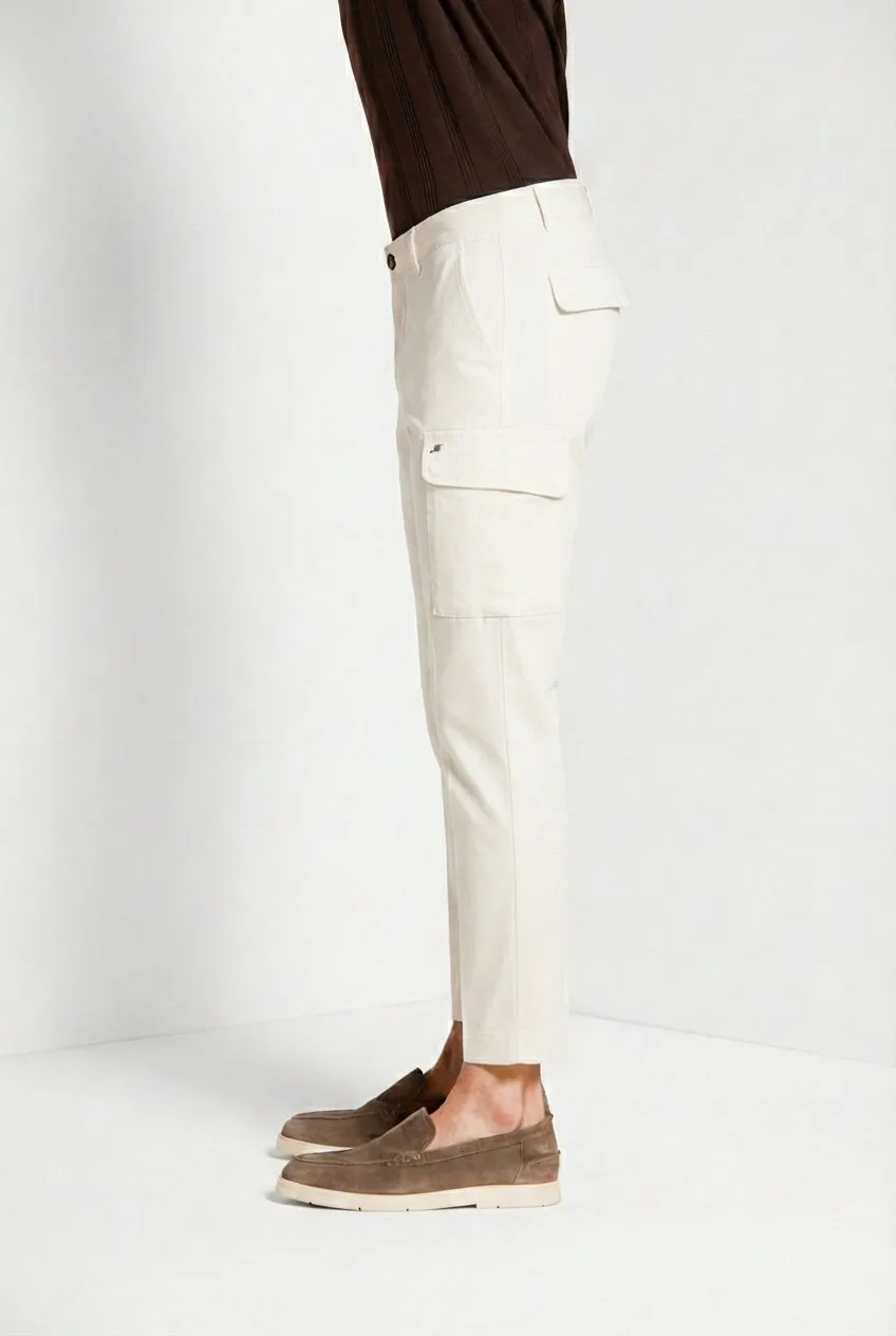 Mason's Chile Pantalone Cargo Raso Gesso Extra Slim