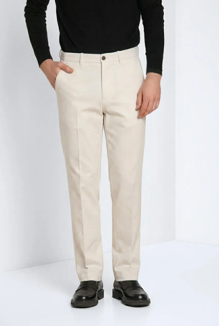 Mason's Boston Chinos Pantalone Uomo Bianco Relaxed Fit