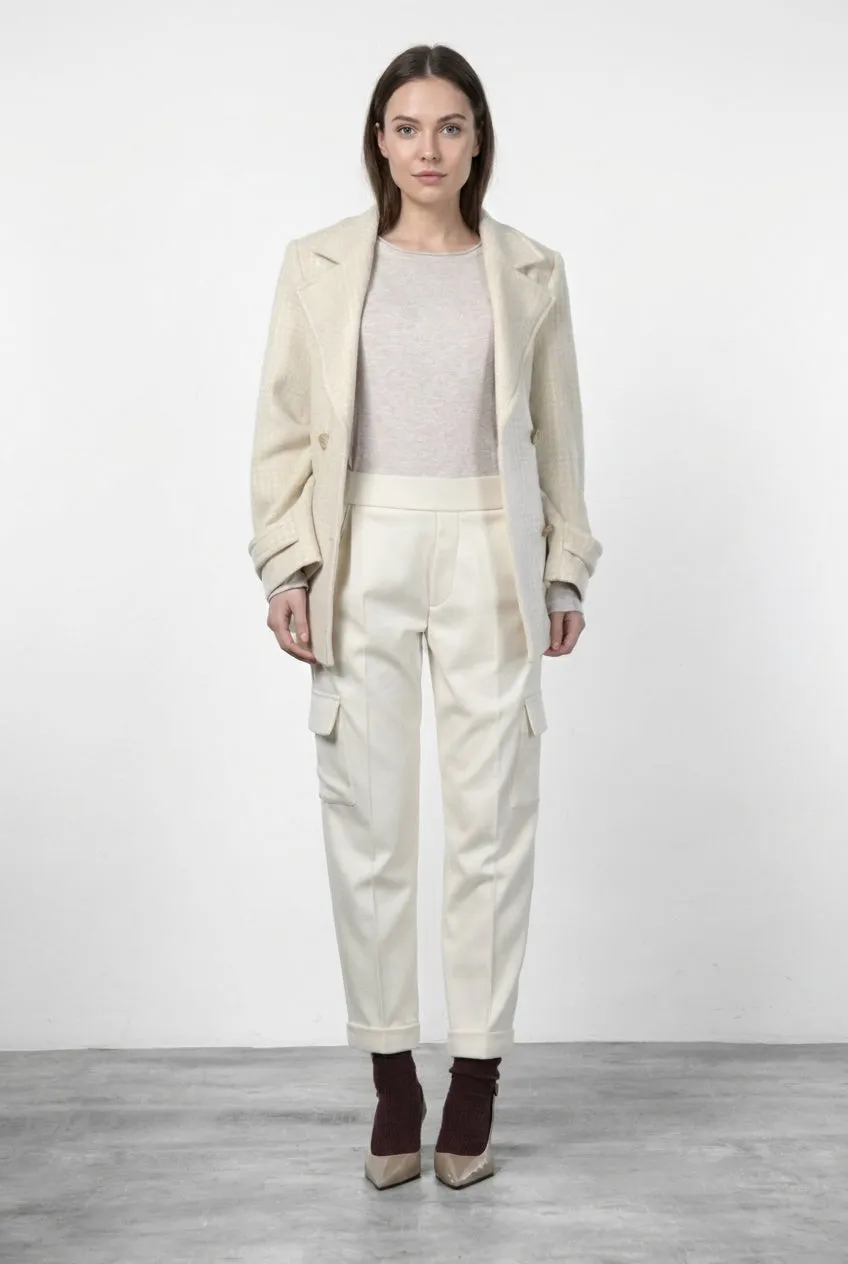 Mason's Chile Jogger cargo donna panna jersey relaxed