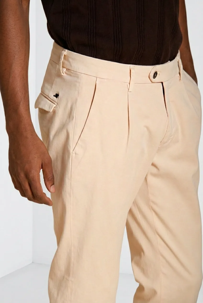 Mason's Torino 1 Pinces Flex chino rosa slim stretch