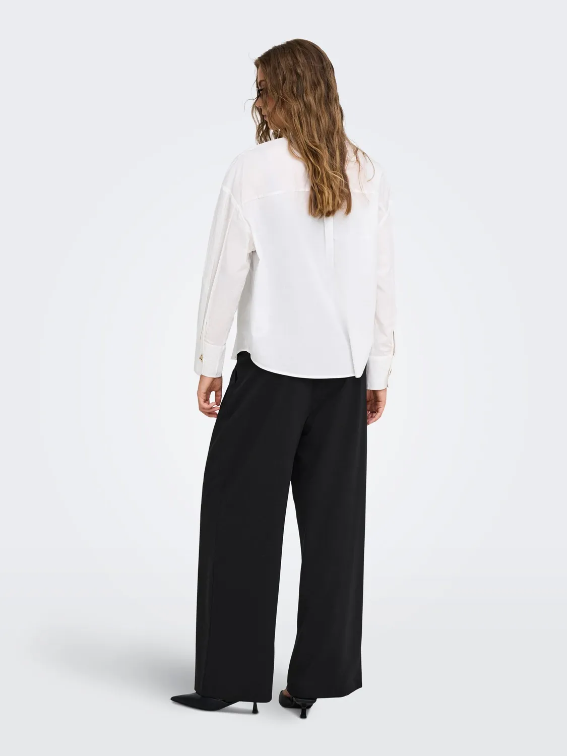 ONLY Onlsonja HW Wide Pleat Pant TLR pantalone nero