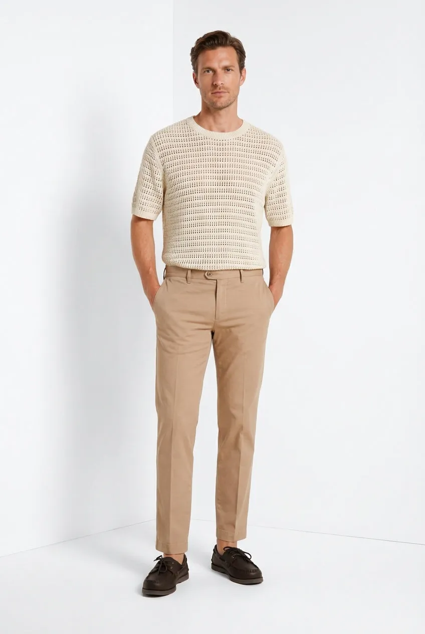 Mason's New York chino uomo gabardina beige medio regular