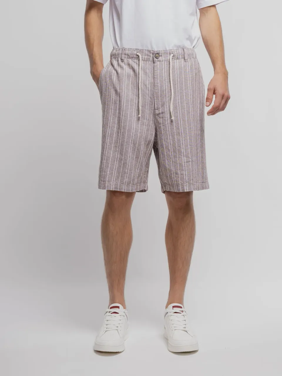 Teddy Smith S-Darius SH Lin shorts cioccolato a righe