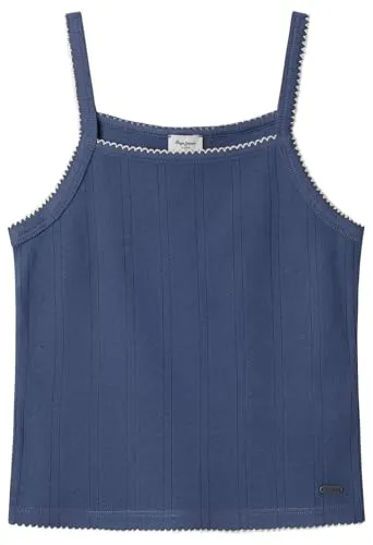 Pepe Jeans Galadriel Canotta ragazza pointelle contrasto