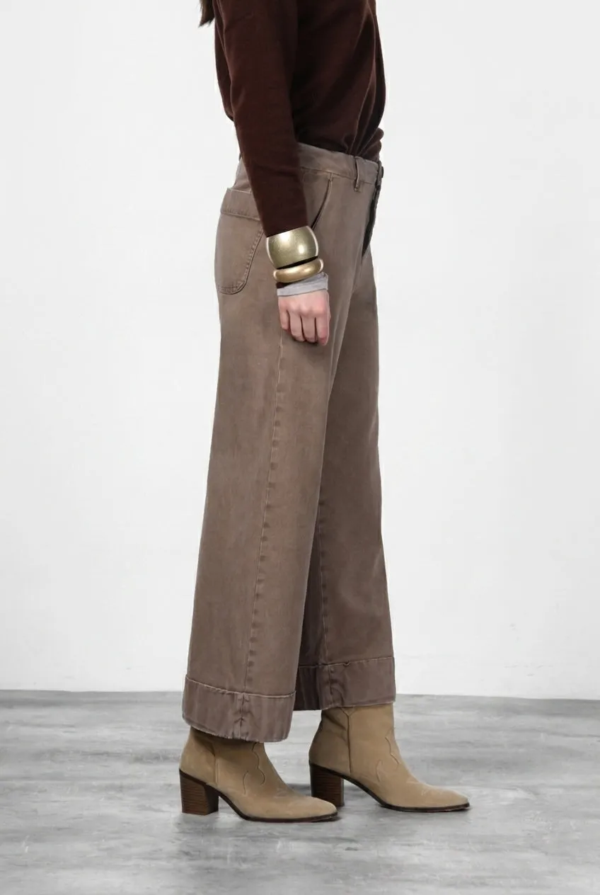 Mason's New York Studio Crop chino donna beige scuro straight fit