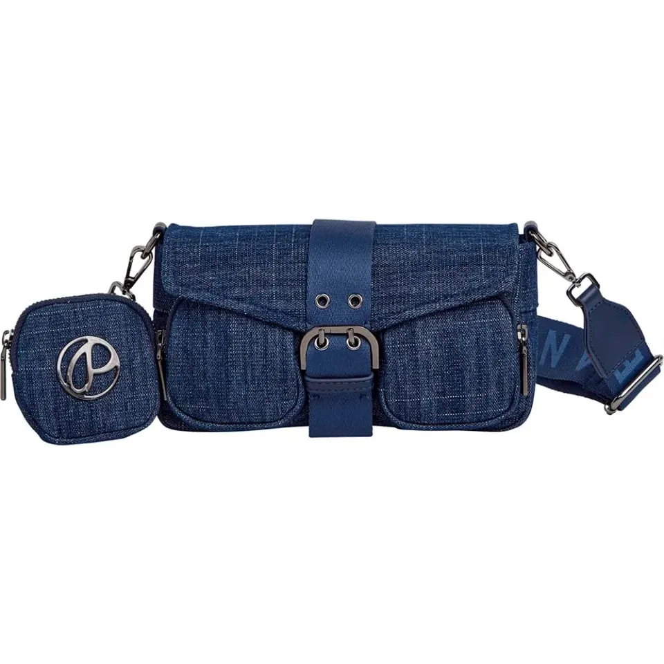 Pepe Jeans Giselda borsa tracolla donna viola multi tasche