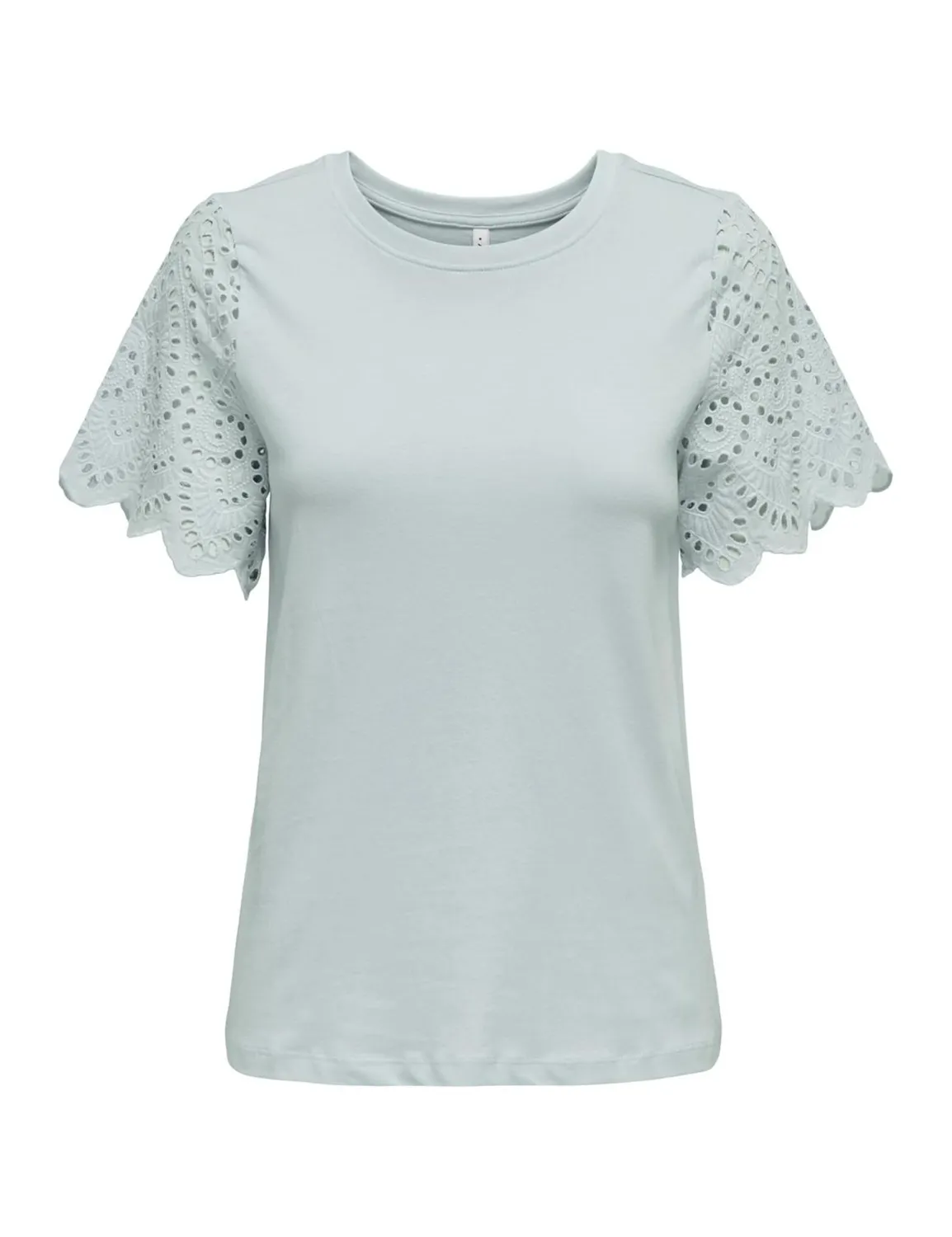 ONLY Onlebba Life Top in Pizzo Nero manica corta