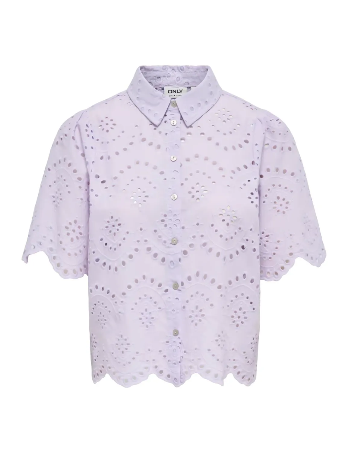 ONLY Onlvalais camicia donna manica lunga cotone