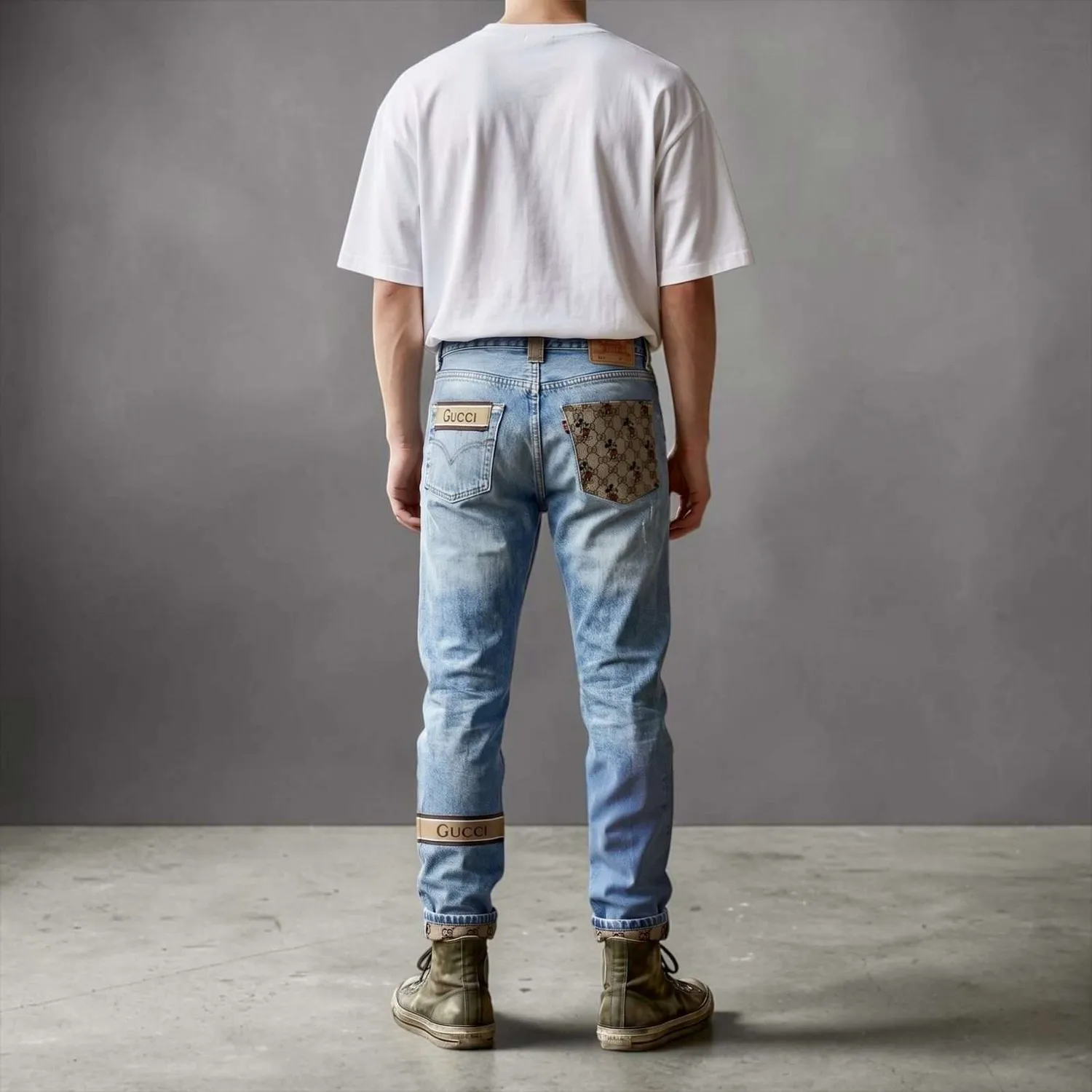 Levi's Vintage Topolino jeans con tessuto custom misura