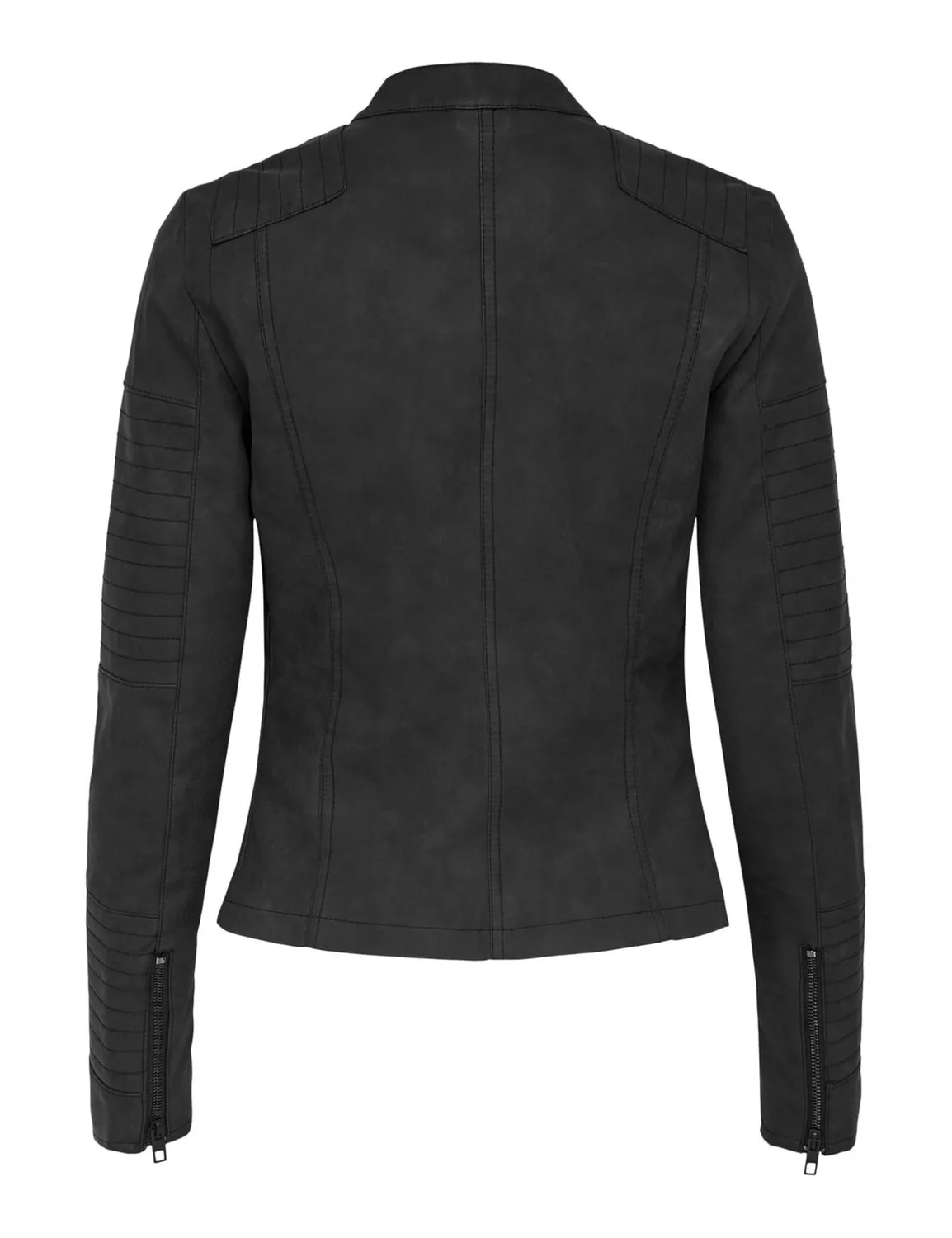 Only Ava Biker giacca donna similpelle nera cerniera