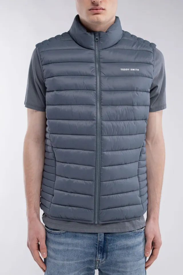 Teddy Smith B-Terry Strom Grey gilet smanicato grigio uomo