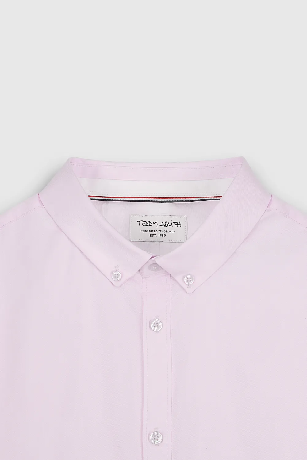 Teddy Smith C-Volt 2 camicia uomo rosa twill cotone