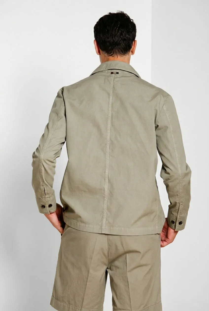 Mason's Work overshirt salvia canvas cotone