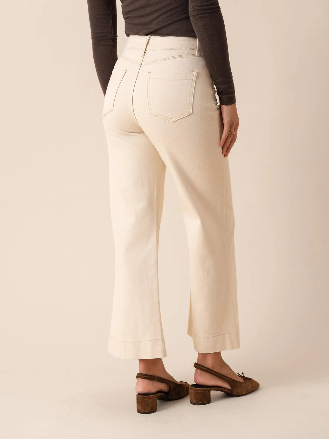 Oraije Gasparette jeans wide beige naturale