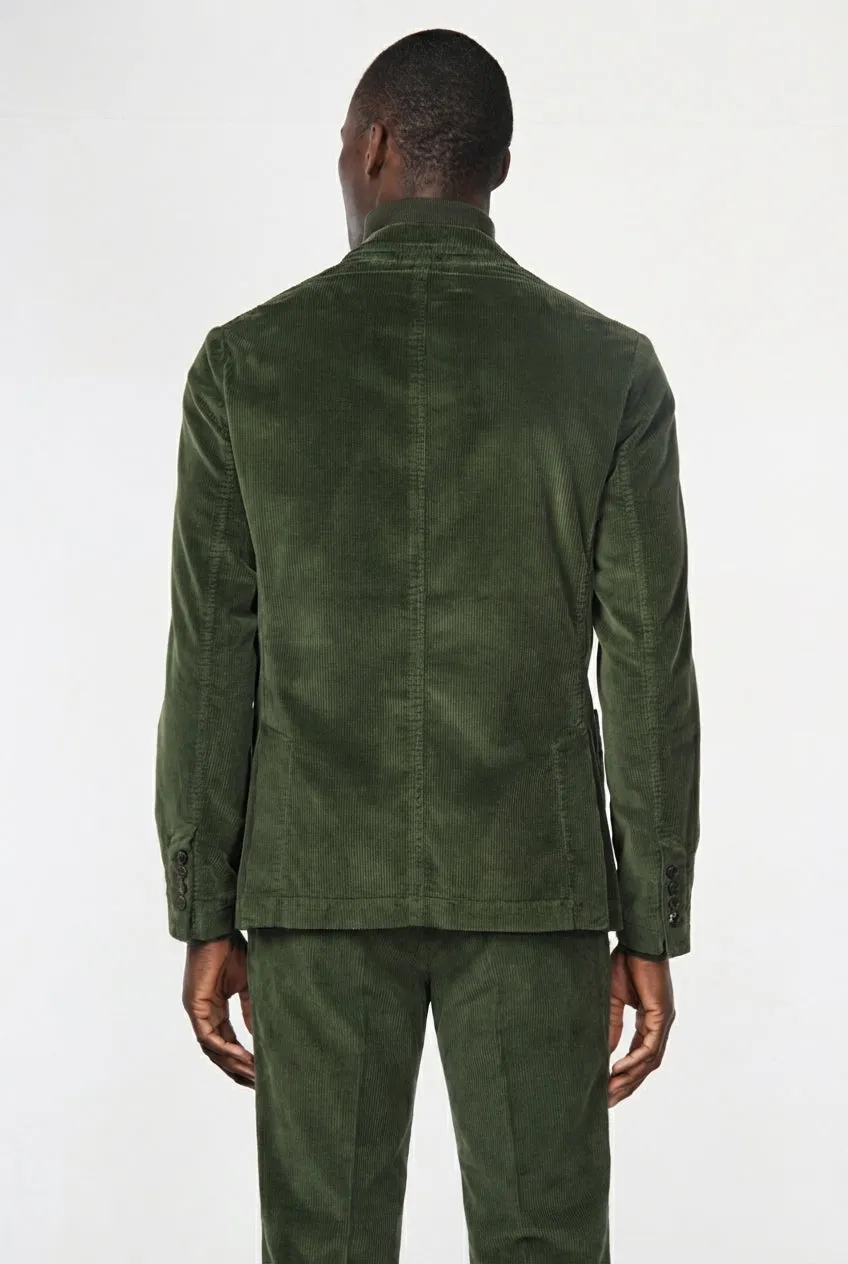 Mason's Tiziano blazer uomo velluto verde regular