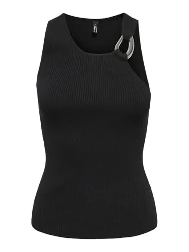 ONLY ONLMEDDI top donna nero smanicato