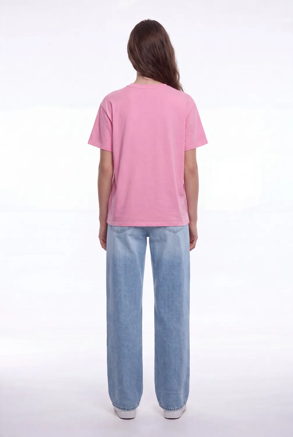 Teddy Smith T-Amour MC T-Shirt Rosa Bonbon Oversize Donna