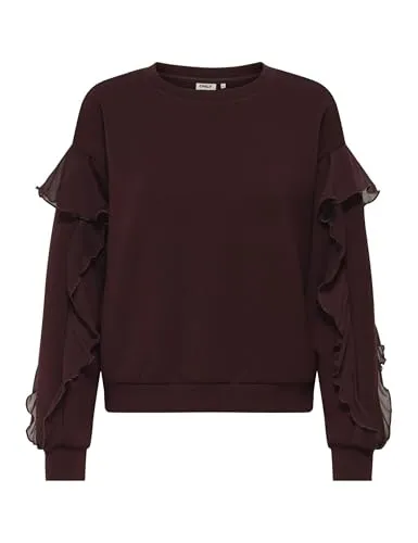 ONLY Onlscarlet L/S Flounce felpa volant taglia M