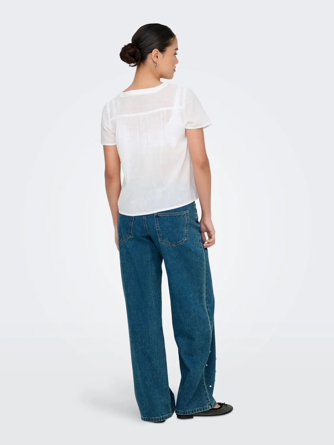 ONLY Onlsiffi top donna M in cotone ricamato