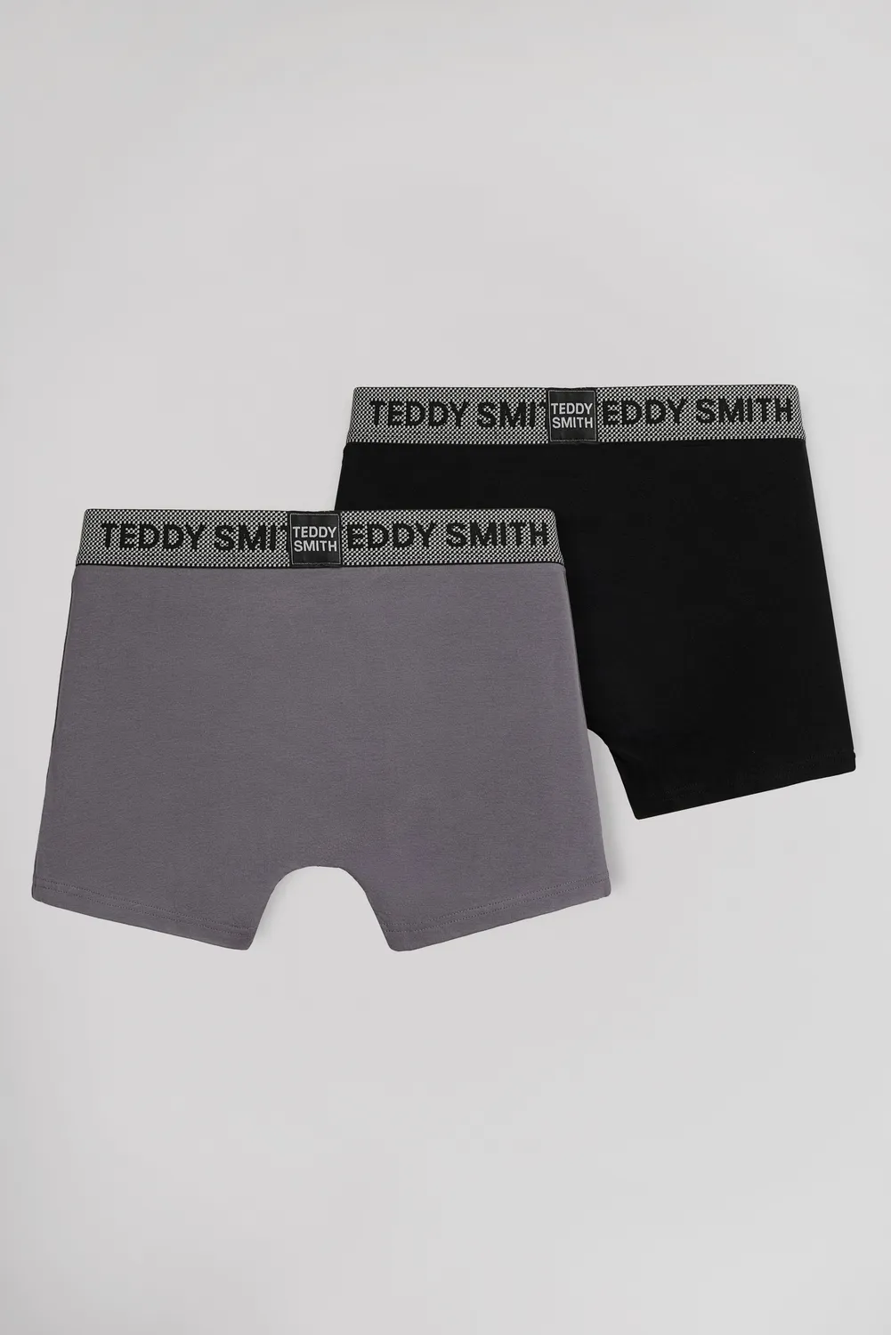 Teddy Smith boxer pack 2 pezzi nero antracite cotone