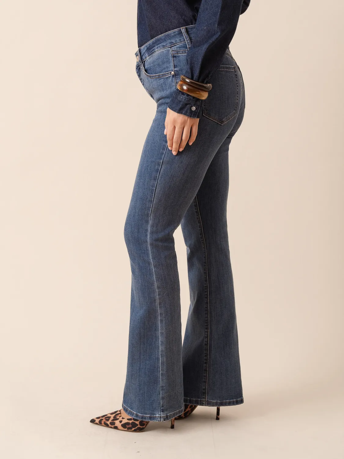 Oraije Emma jeans flare blu stone
